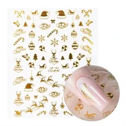 Guld jul klistermærker, CB-149, GNB